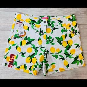 Isaac Mizhrahi Tailored Shorts SZ 14 Lemon